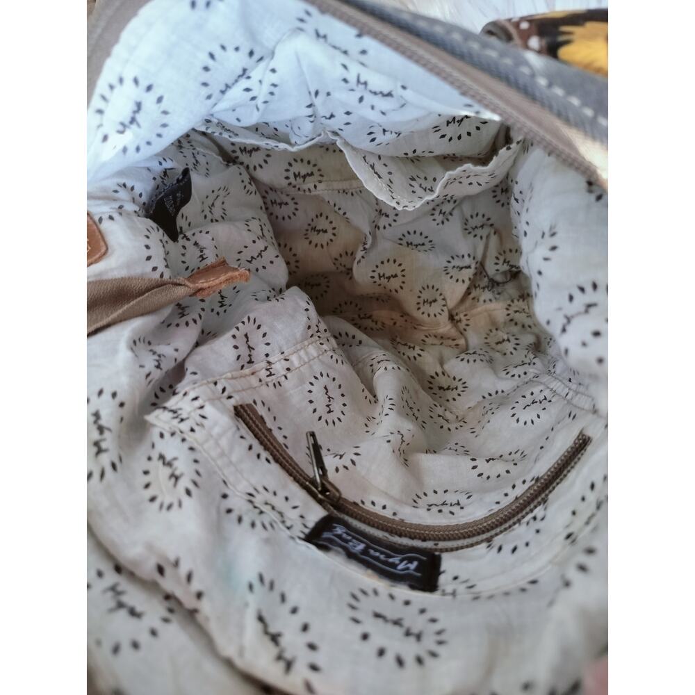 5869) Myra Forest Mist Hand-Tooled Shoulder Bag - Picture 7 of 10